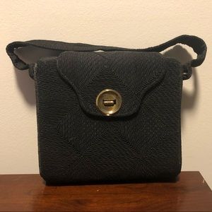 COPY - Vintage 1950’s Black Corde Purse